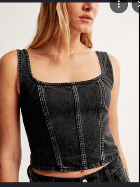 Abercrombie Denim Crop Top